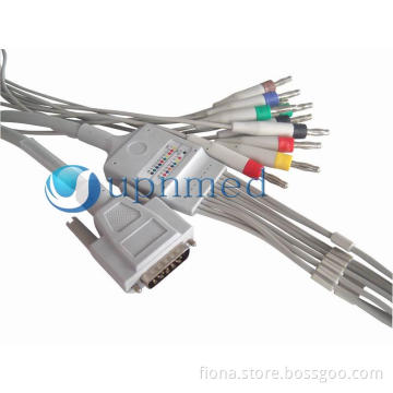 Nihon Kohden 10-lead EKG cable with leadwires